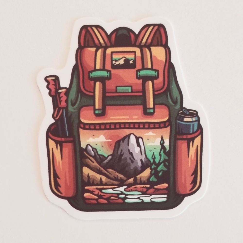 10/$10 Hiking Backpack Sticker